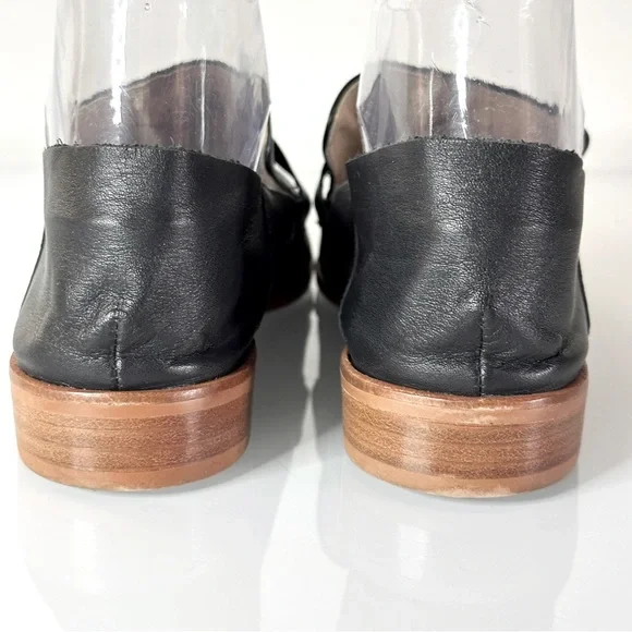 Neiman Marcus Leather Loafer 8.5 Minimalist Black - Picture 2 of 9